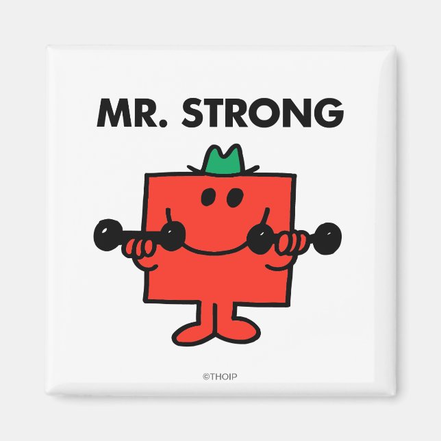 Mr. Strong | Lifting Weights Magnet (Front)