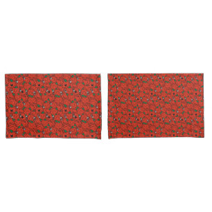 Mr Strong   Lifting Weights Red & Green Pattern Pillowcase