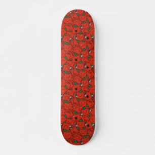 Mr Strong Lifting Weights Red & Green Pattern Skateboard Deck