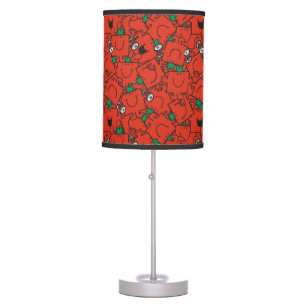 Mr Strong Lifting Weights Red & Green Pattern Table Lamp