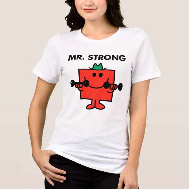 Mr. Strong | Lifting Weights Tri-Blend Shirt (Front)