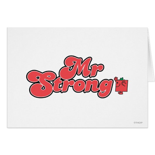 Mr. Strong | Red Lettering Cards (Front Horizontal)