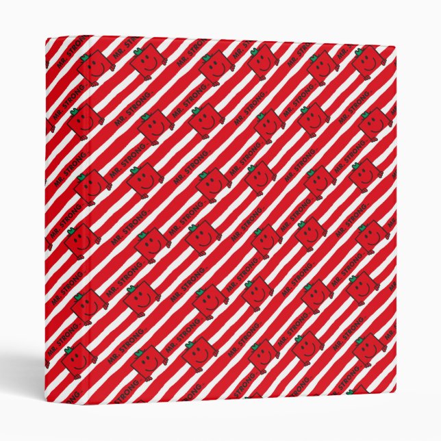 Mr Strong | Red Stripes Pattern Binder (Front/Spine)