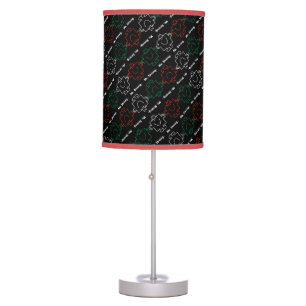 Mr Strong   Red, White & Green Pattern Table Lamp