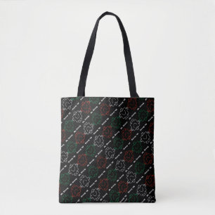 Mr Strong   Red, White & Green Pattern Tote Bag