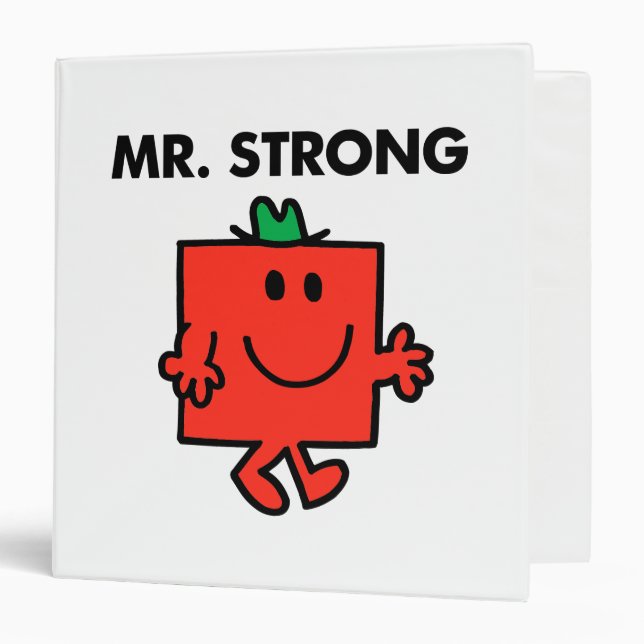 Mr. Strong Waving Hello 3 Ring Binder (Front/Inside)