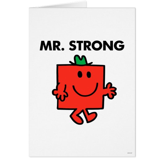 Mr. Strong Waving Hello Cards (Front)