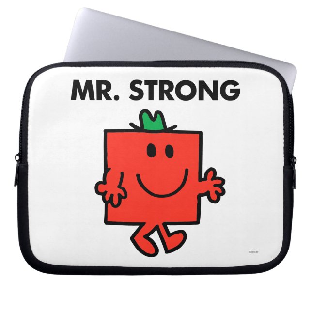 Mr. Strong Waving Hello Laptop Sleeve (Front)