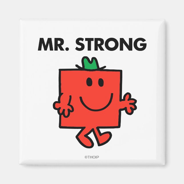 Mr. Strong Waving Hello Magnet (Front)