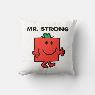 Mr. Strong Waving Hello Throw Pillow