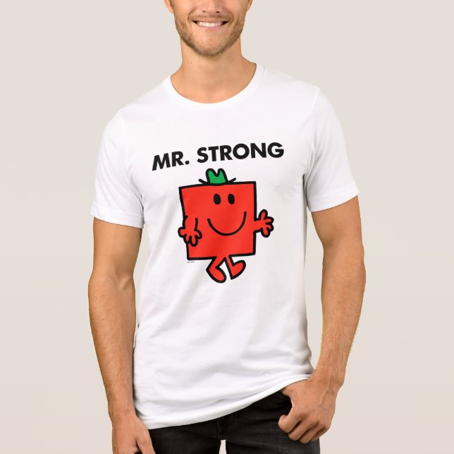Mr. Strong Waving Hello Tri-Blend Shirt (Front)