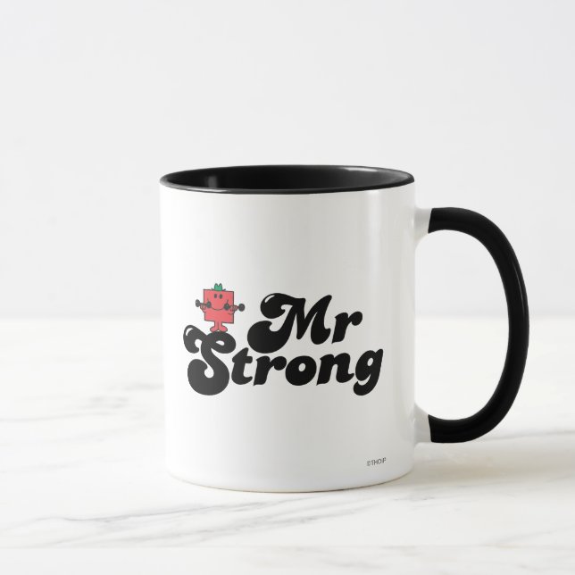 Mr. Strong | Weights & Bubble Lettering Mug (Right)