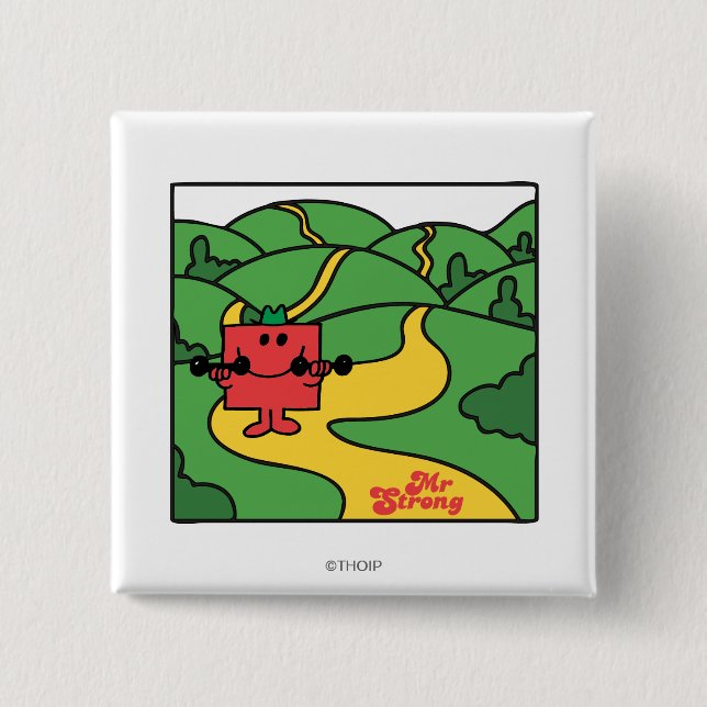 Mr. Strong | Woodland Workout Button (Front)