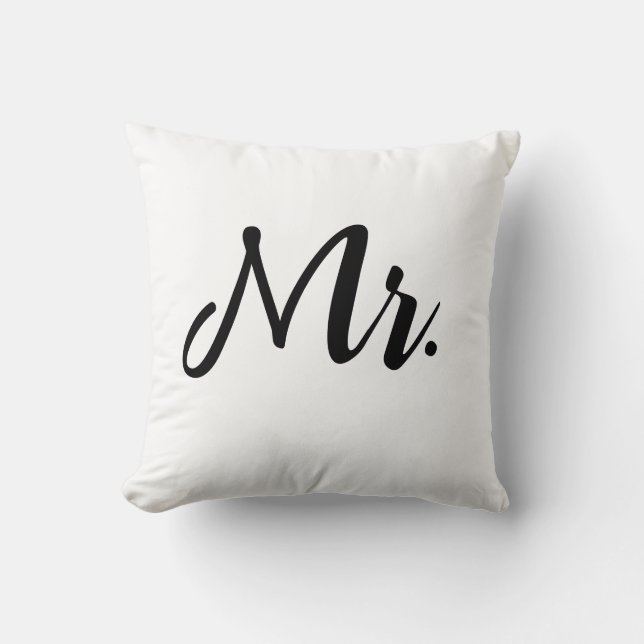 Mr. Throw Pillow (Front)
