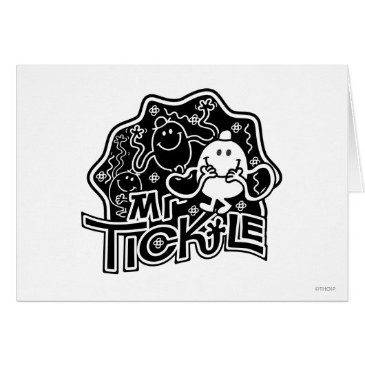 Mr. Tickle | Black & White Fun Cards (Front Horizontal)