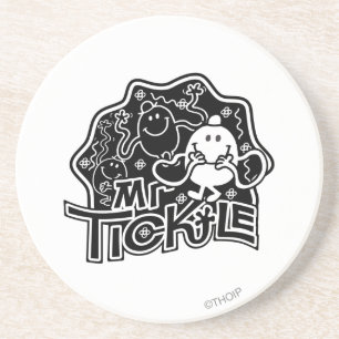 Mr. Tickle Black & White Fun Coaster