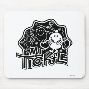 Mr. Tickle Black & White Fun Mouse Pad