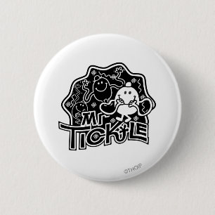 Mr. Tickle Black & White Fun Pinback Button