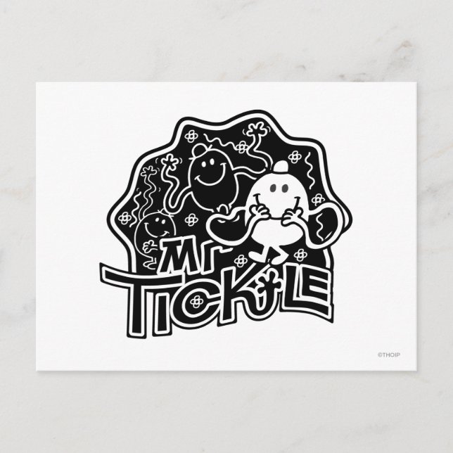 Mr. Tickle | Black & White Fun Postcard (Front)