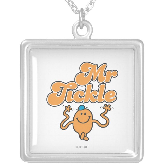 Mr. Tickle | Jiggling Arms Silver Plated Necklace (Front)
