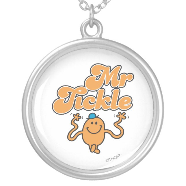 Mr. Tickle | Jiggling Arms Silver Plated Necklace (Front)