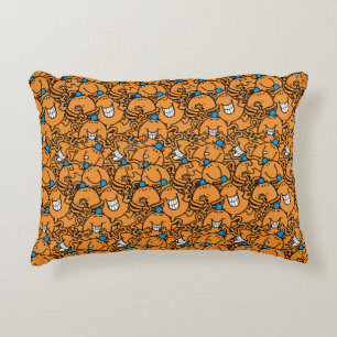 Mr Tickle Orange Tickle Pattern Decorative Pillow