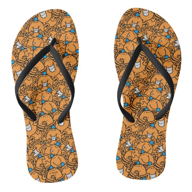Mr Tickle | Orange Tickle Pattern Flip Flops (Footbed)