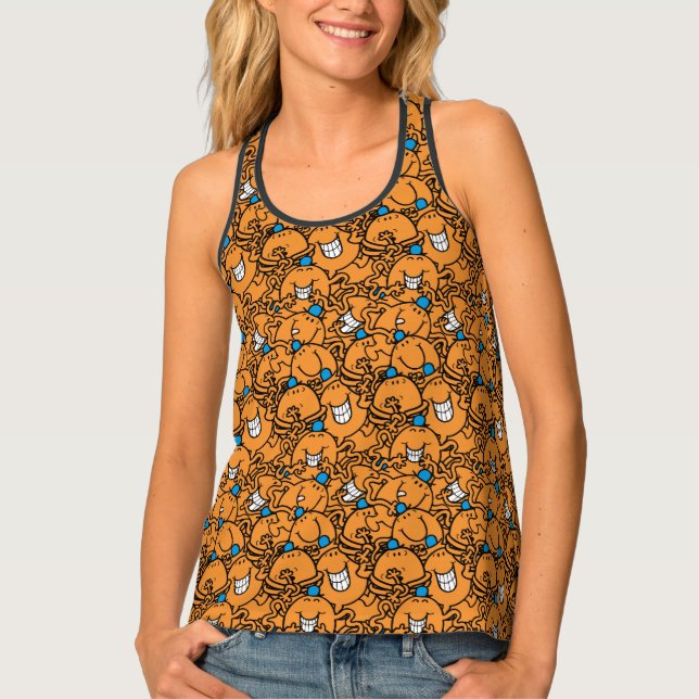 Mr Tickle | Orange Tickle Pattern Tank Top (Front)