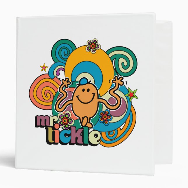 Mr. Tickle | Psychedelic Swirls, Stars, & Flowers Binder (Front/Inside)