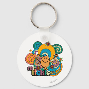 Mr. Tickle Psychedelic Swirls, Stars, & Flowers Keychain