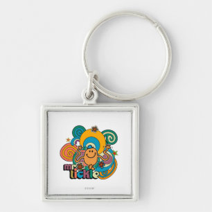 Mr. Tickle Psychedelic Swirls, Stars, & Flowers Keychain
