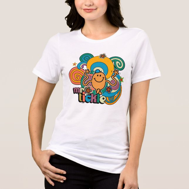Mr. Tickle | Psychedelic Swirls, Stars, & Flowers Tri-Blend Shirt (Front)