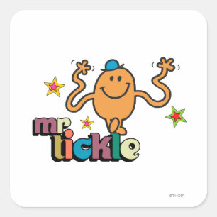 Mr. Tickle Sparkling Stars Square Sticker