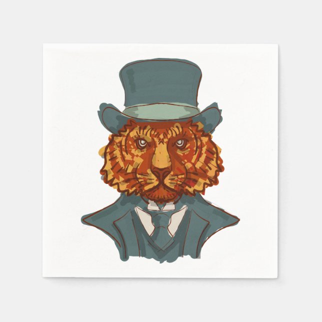 Mr. Tiger Napkins (Front)