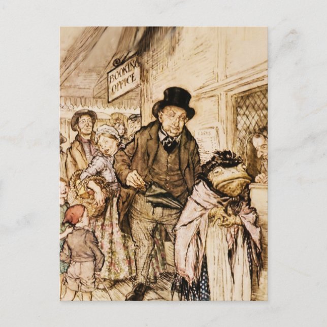 Mr Toad Buys A Ticket by Arthur Rackham Postcard (Front)