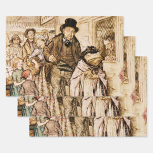 Mr Toad Buys A Ticket by Arthur Rackham Wrapping Paper Sheets