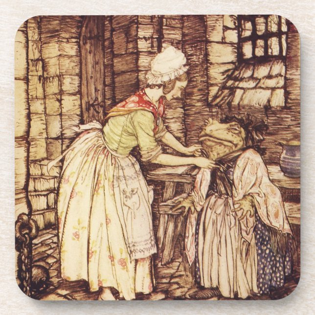 Mr Toad Dresses Up by Arthur Rackham Beverage Coaster (Front)