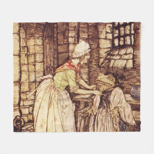 Mr Toad Dresses Up by Arthur Rackham Fleece Blanket