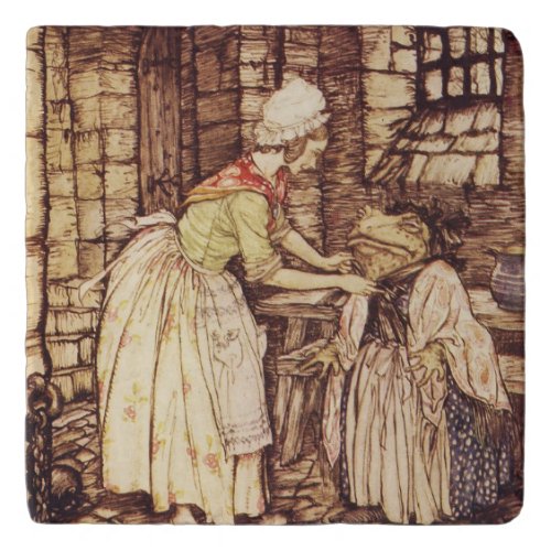 Mr Toad Dresses Up by Arthur Rackham Trivet