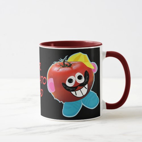 mr tomato head humorous parody mug