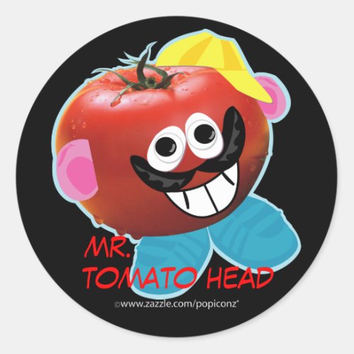 mr tomato head humorous parody Sticker