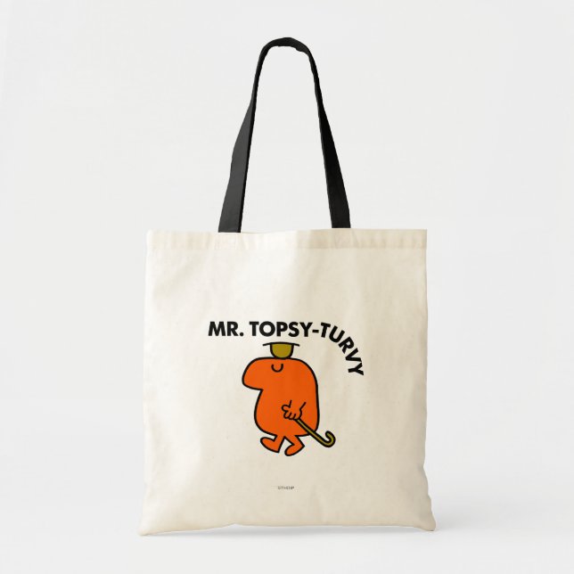 Mr. Topsy-Turvy | Upside Down Hat & Cane Tote Bag (Front)