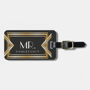 Mr. travel Luggage Tag   Gatsby inspired