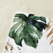 Mr tropical leaf & typography beach towel (In Situ)