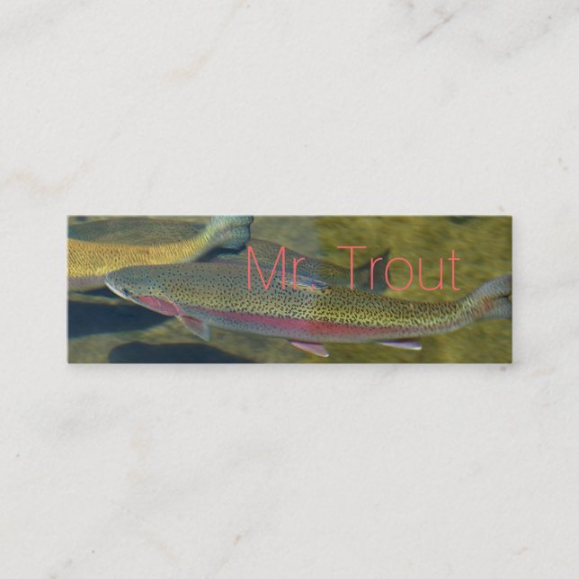 Mr. Trout business Cards Personalize Unique Skinny (Front)
