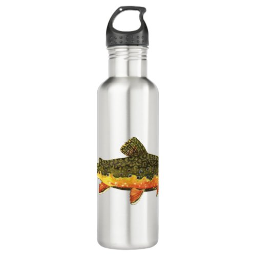 Mr Trout Whiskers Brookie salvelinus fontinalis Water Bottle