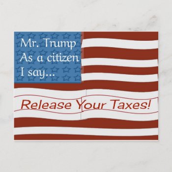 Mr. Trump Tax Day Postcard by Considernature at Zazzle