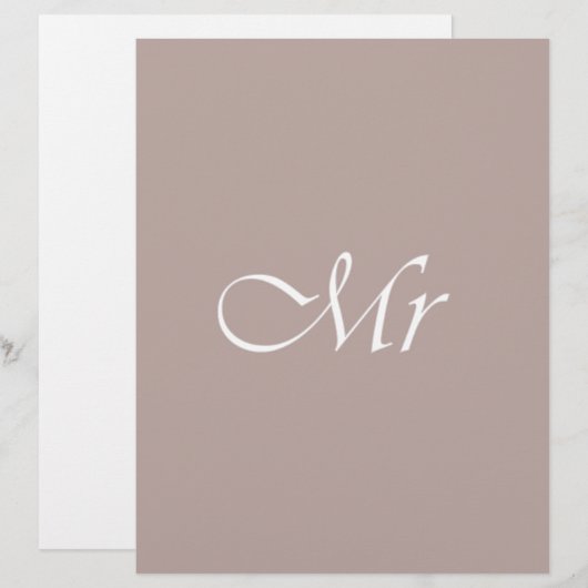 Mr Typography Beige (Front/Back)