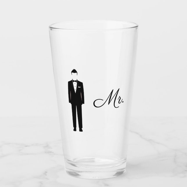 Mr. wedding drinking glass (Front)