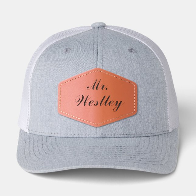 Mr. Westley Personalized Leather Patch Hat Style (Front)